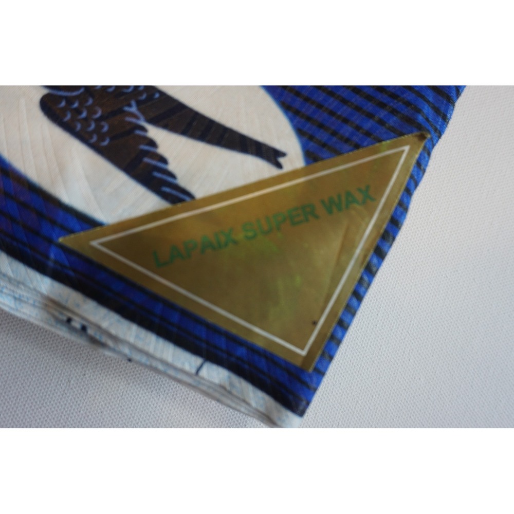 Lapaix Java Superieur Super Wax Fabric 6 Yards Blue Bird Stripe Dutch Wax Print - Picture 6 of 9